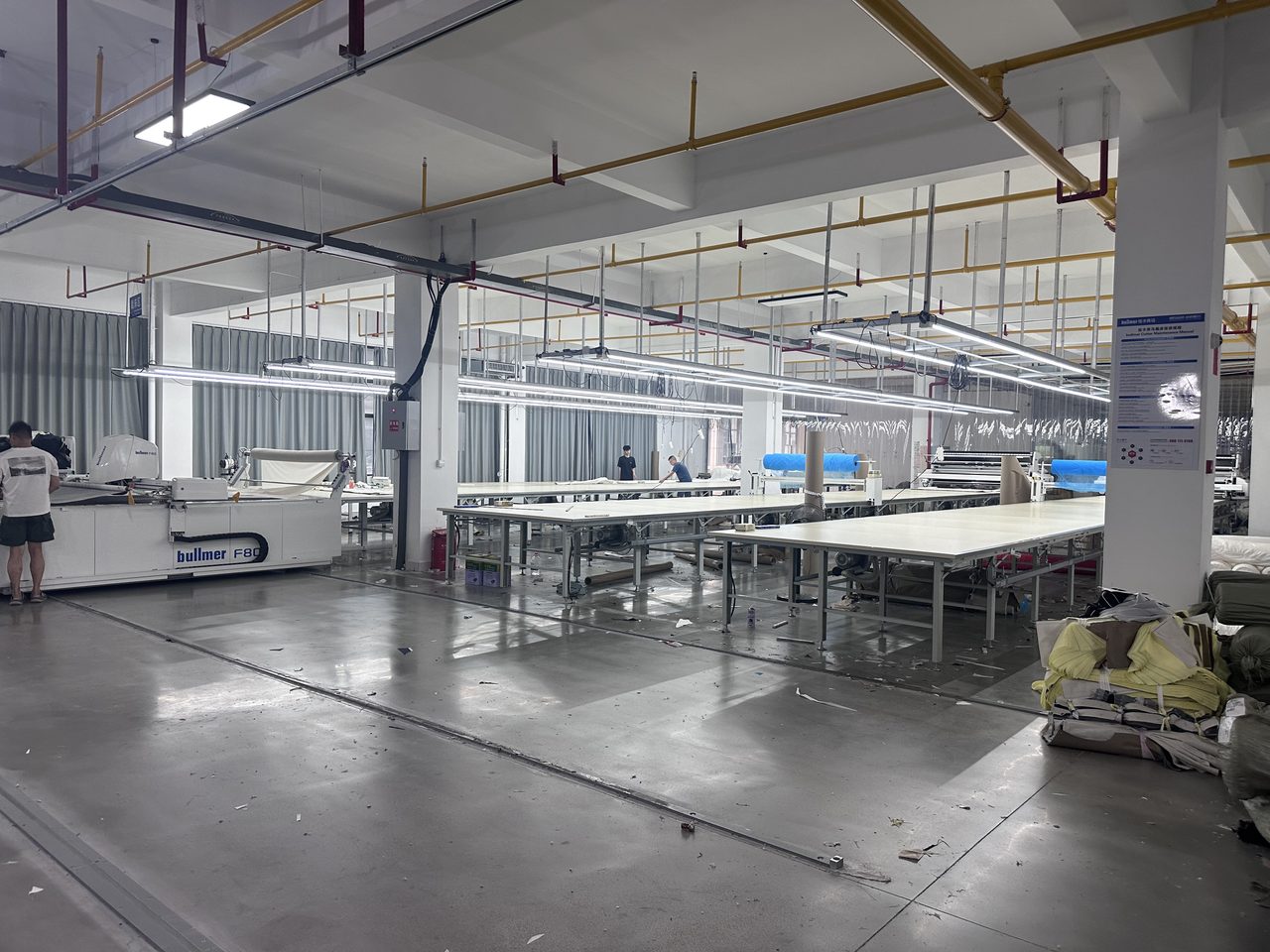 Automated fabric cutting room