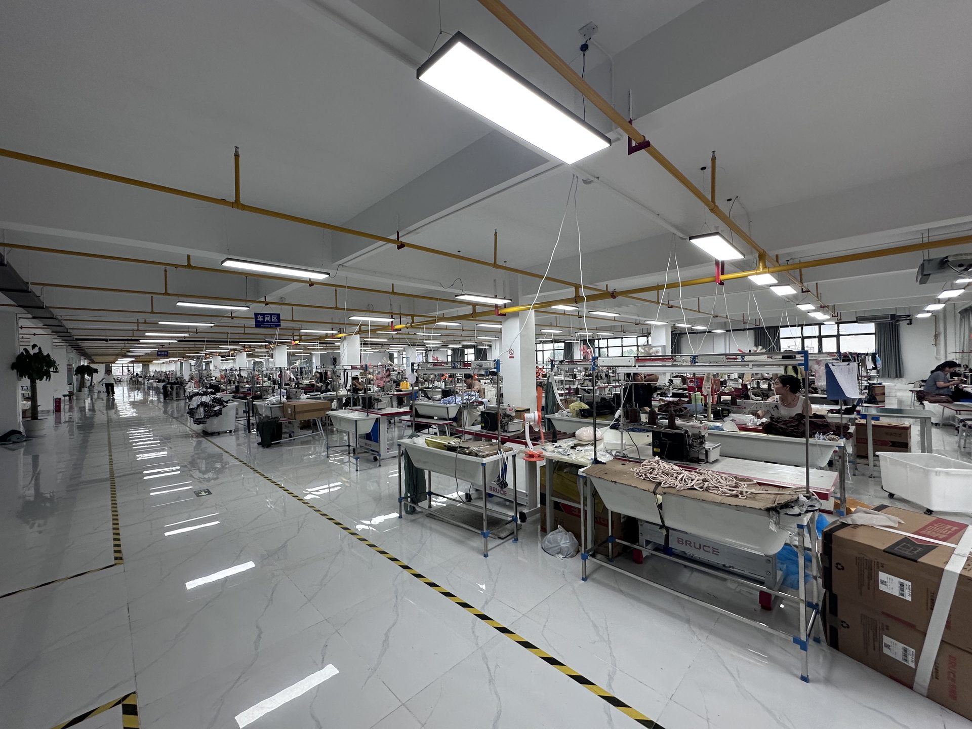 VogueForge clothing factory floor