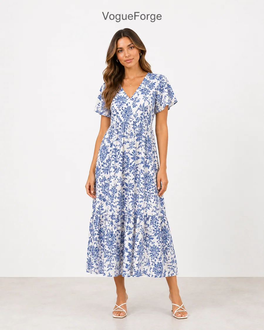 VF-0012-2358-JW — in-stock Blue Floral + 4 More Colors style, VogueForge clothing manufacturer